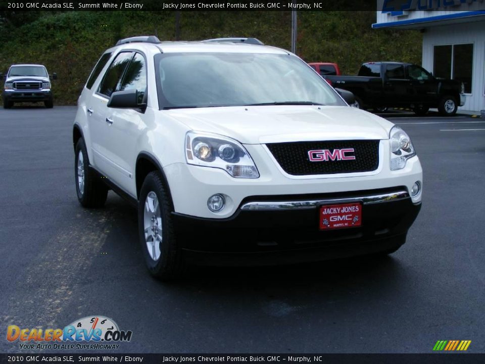 2010 GMC Acadia SLE Summit White / Ebony Photo #2