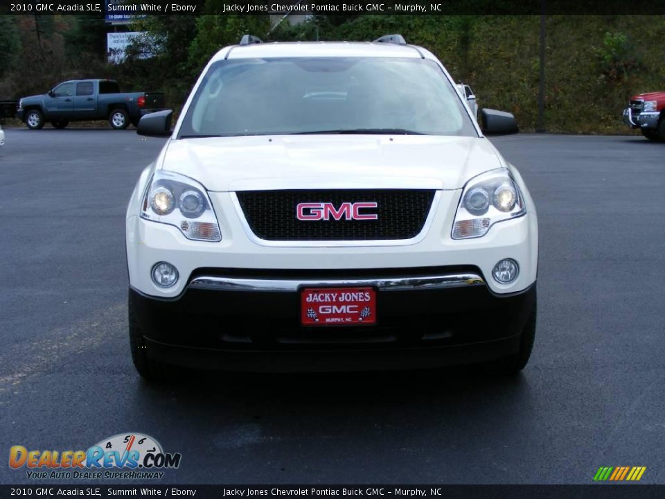 2010 GMC Acadia SLE Summit White / Ebony Photo #3