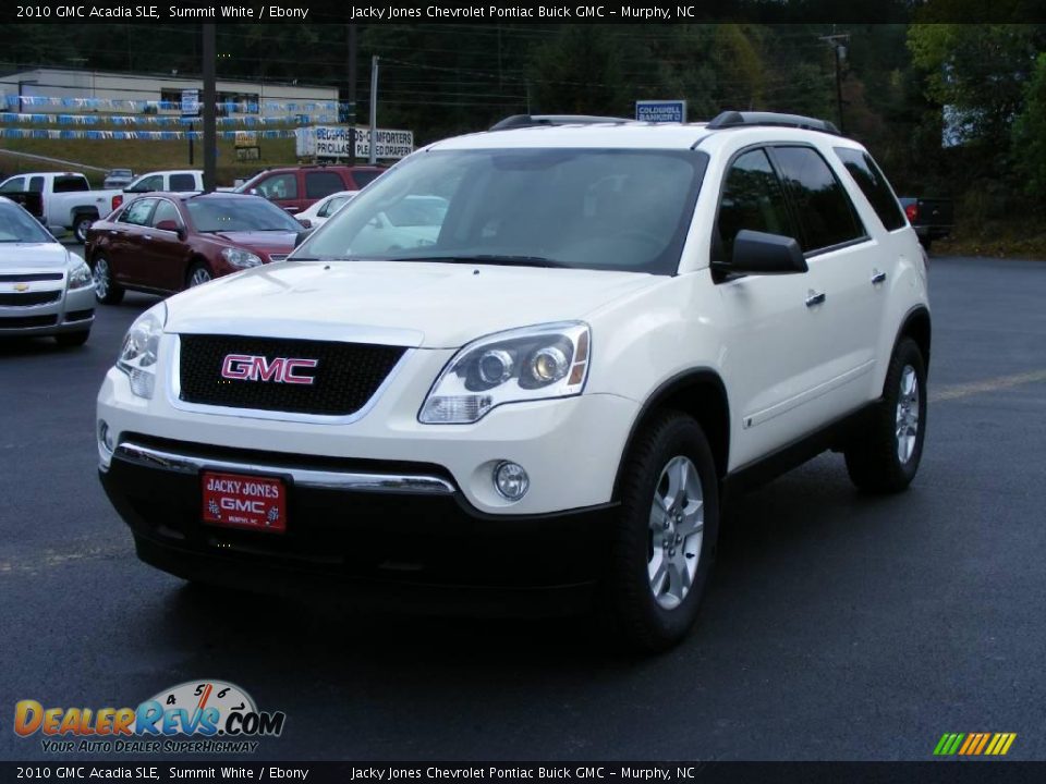 2010 GMC Acadia SLE Summit White / Ebony Photo #4