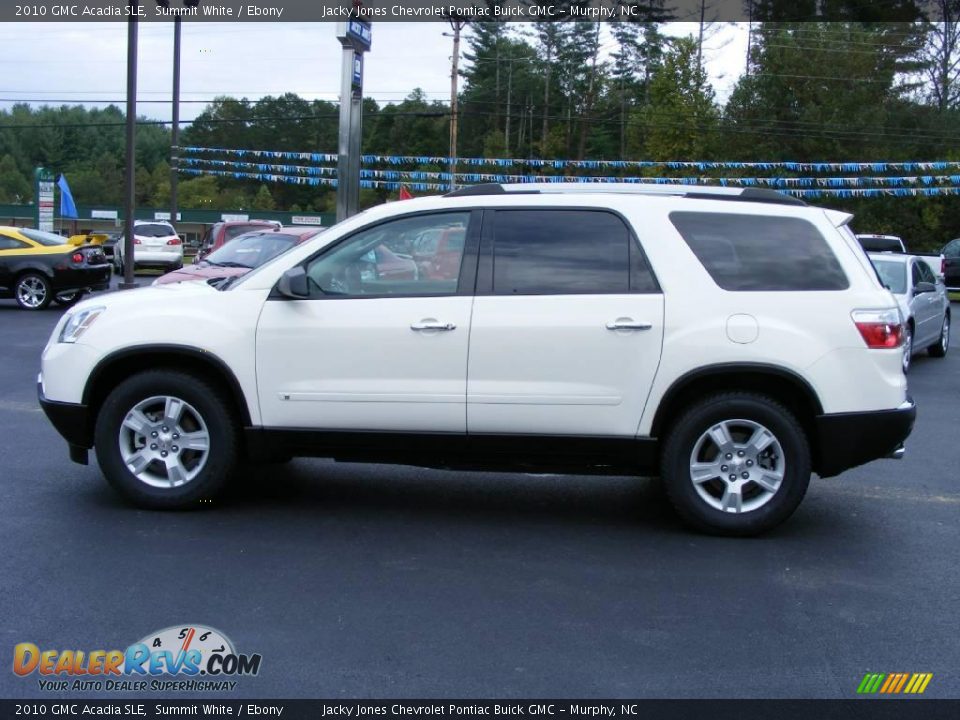 2010 GMC Acadia SLE Summit White / Ebony Photo #5