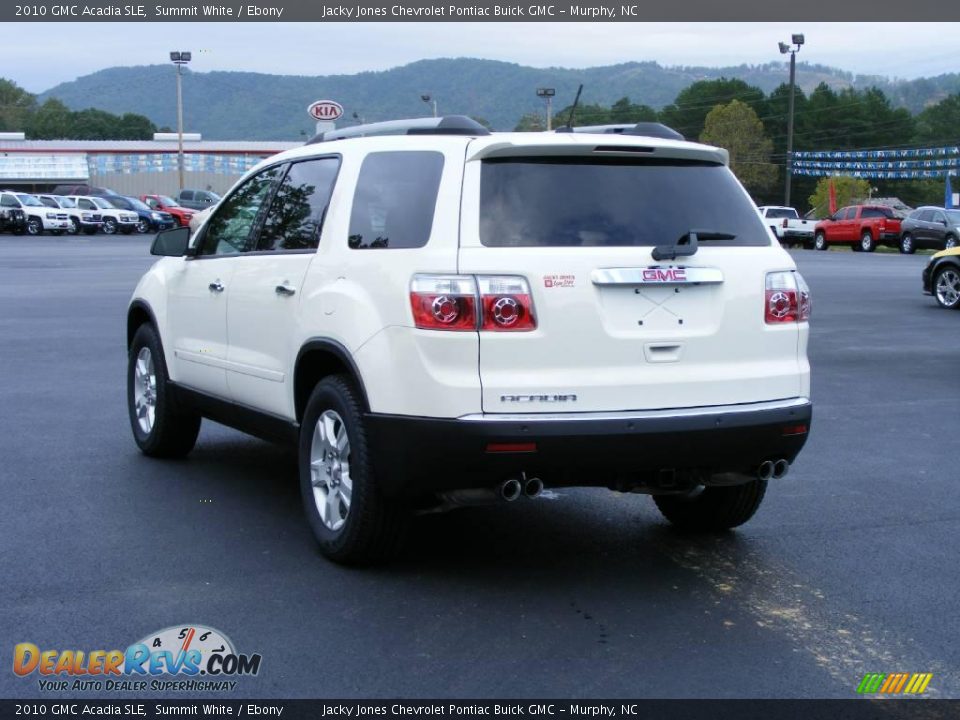 2010 GMC Acadia SLE Summit White / Ebony Photo #6