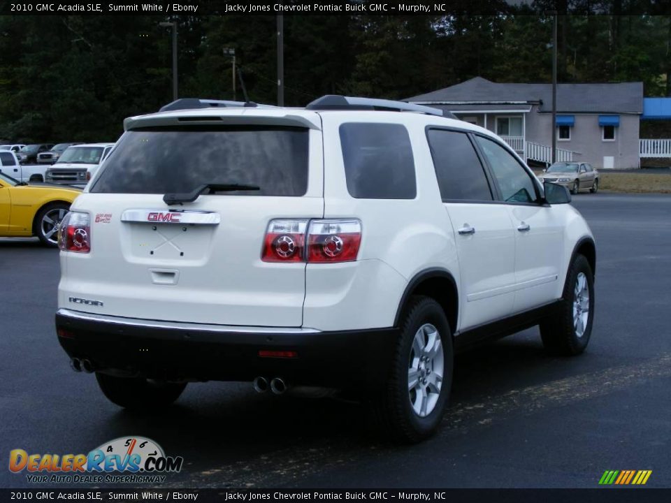 2010 GMC Acadia SLE Summit White / Ebony Photo #8