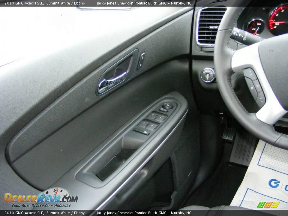 2010 GMC Acadia SLE Summit White / Ebony Photo #13