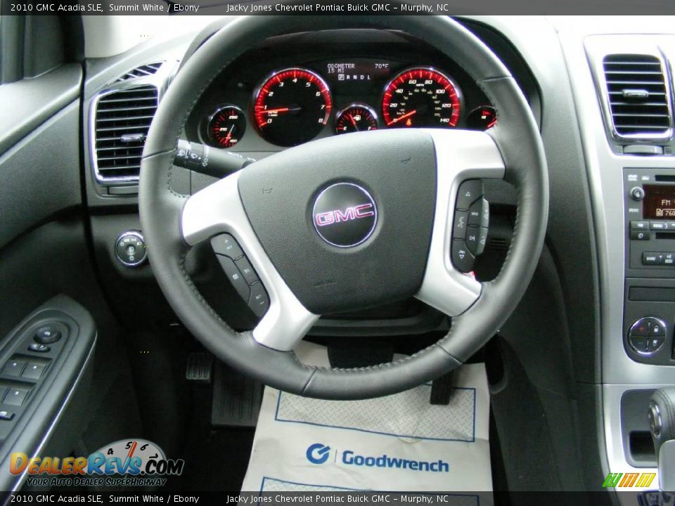2010 GMC Acadia SLE Summit White / Ebony Photo #14
