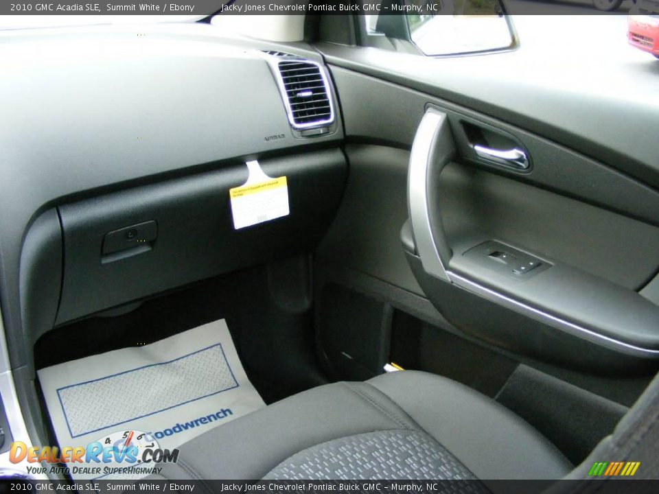 2010 GMC Acadia SLE Summit White / Ebony Photo #17