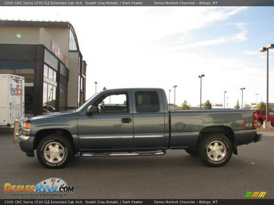 2006 GMC Sierra 1500 SLE Extended Cab 4x4 Stealth Gray Metallic / Dark Pewter Photo #1