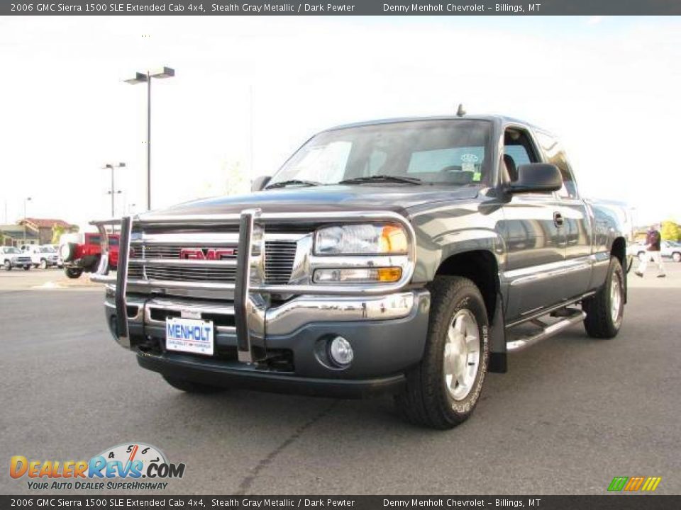 2006 GMC Sierra 1500 SLE Extended Cab 4x4 Stealth Gray Metallic / Dark Pewter Photo #2