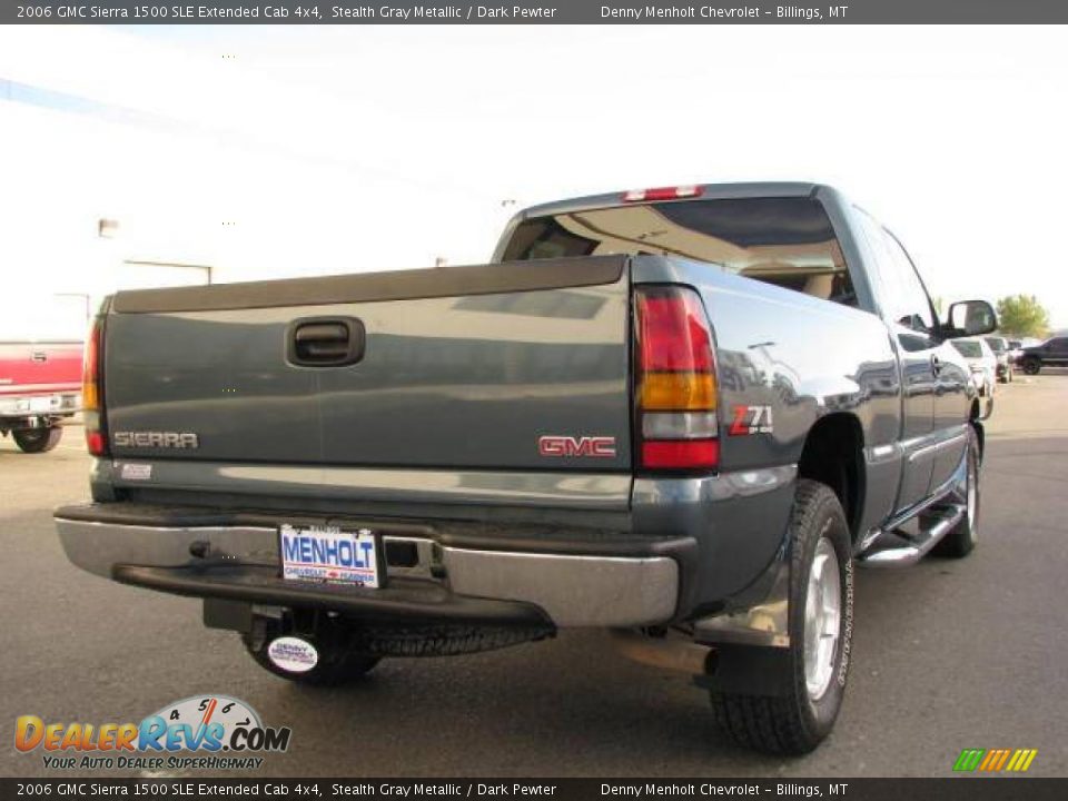 2006 GMC Sierra 1500 SLE Extended Cab 4x4 Stealth Gray Metallic / Dark Pewter Photo #6