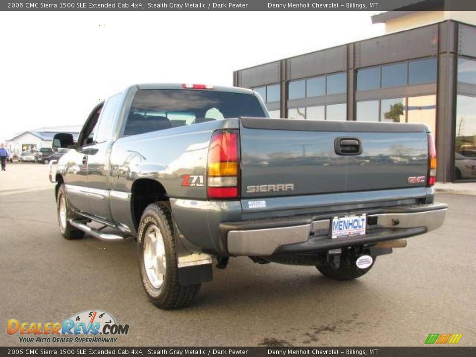 2006 GMC Sierra 1500 SLE Extended Cab 4x4 Stealth Gray Metallic / Dark Pewter Photo #7