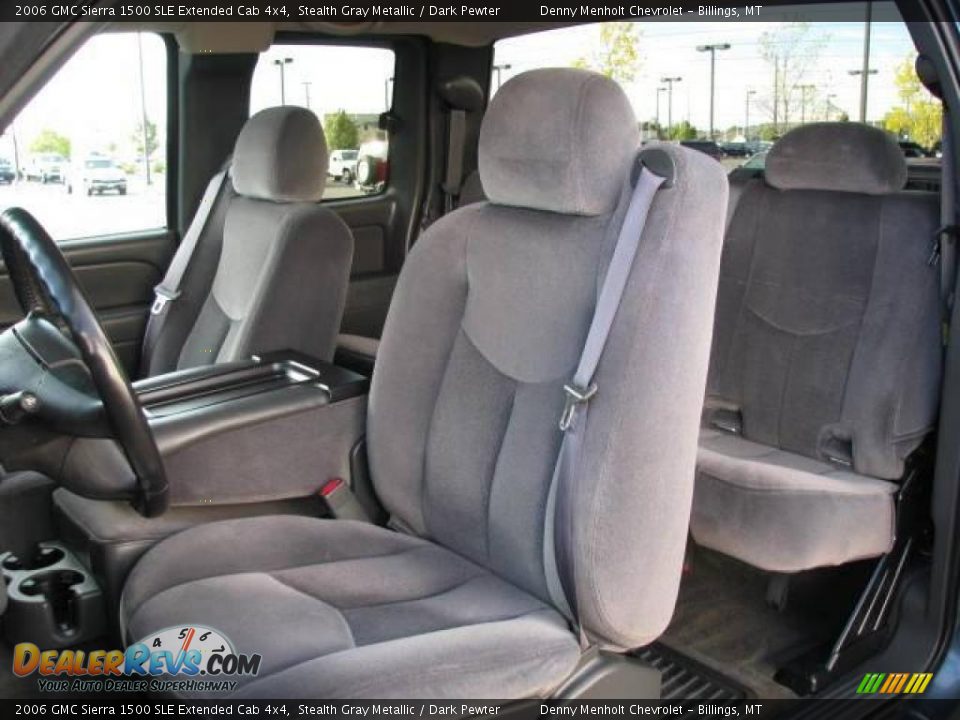 2006 GMC Sierra 1500 SLE Extended Cab 4x4 Stealth Gray Metallic / Dark Pewter Photo #11