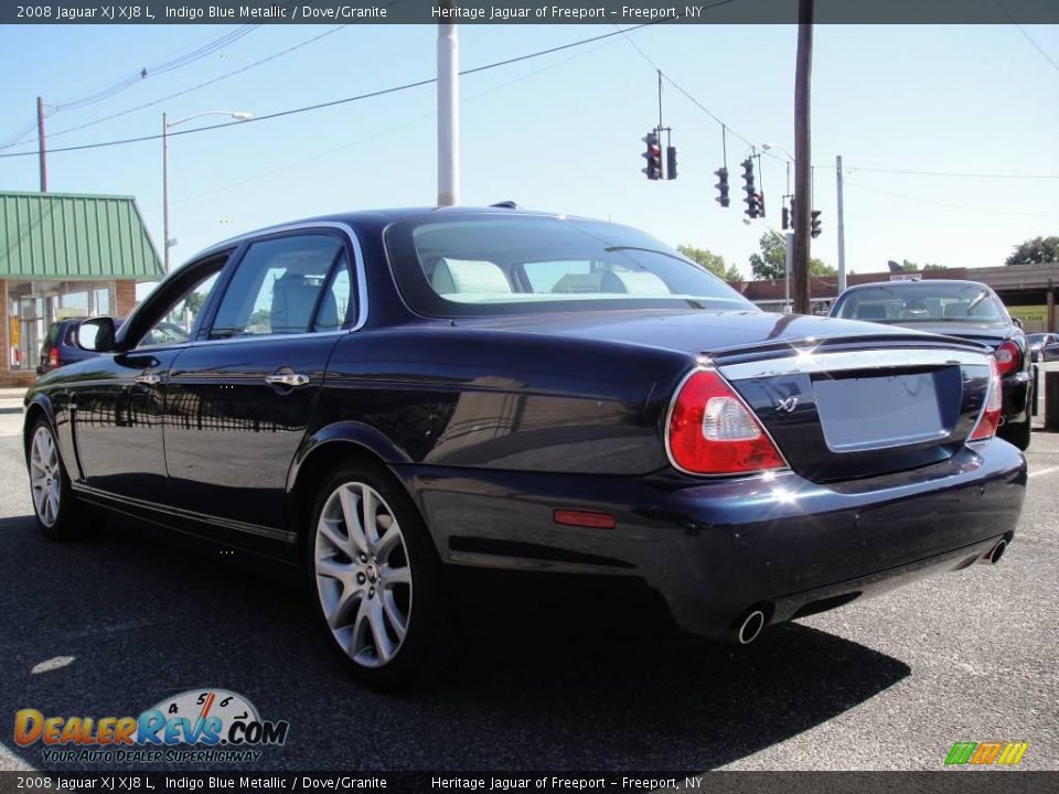 2008 Jaguar XJ XJ8 L Indigo Blue Metallic / Dove/Granite Photo #4