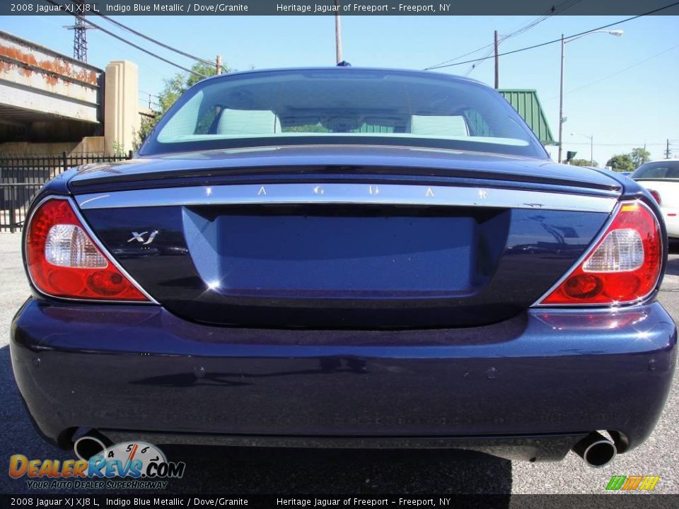 2008 Jaguar XJ XJ8 L Indigo Blue Metallic / Dove/Granite Photo #5