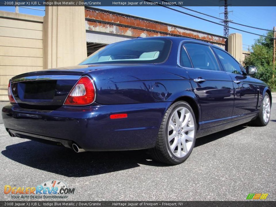 2008 Jaguar XJ XJ8 L Indigo Blue Metallic / Dove/Granite Photo #6