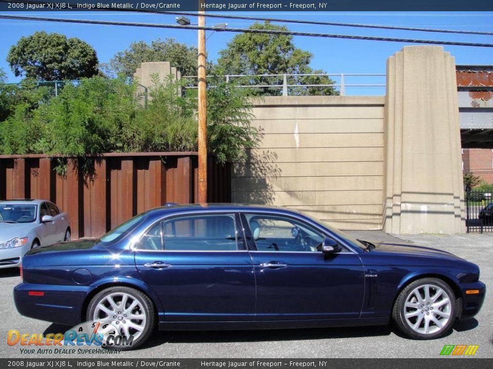 2008 Jaguar XJ XJ8 L Indigo Blue Metallic / Dove/Granite Photo #7