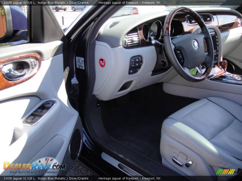 2008 Jaguar XJ XJ8 L Indigo Blue Metallic / Dove/Granite Photo #15