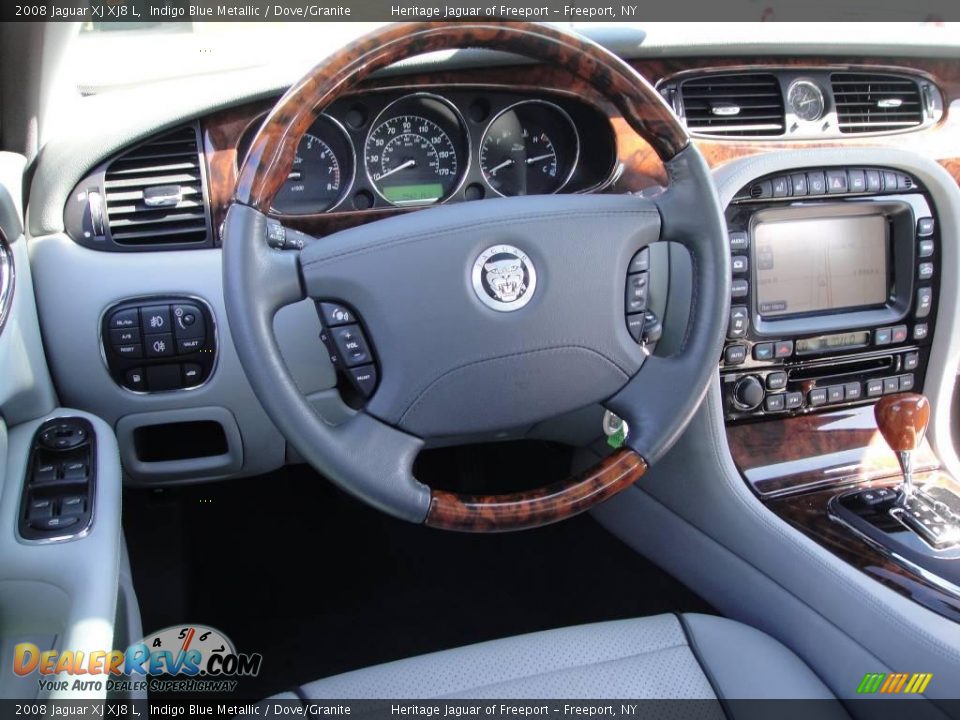 2008 Jaguar XJ XJ8 L Indigo Blue Metallic / Dove/Granite Photo #16