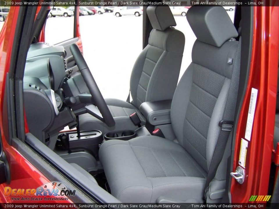 2009 Jeep Wrangler Unlimited Sahara 4x4 Sunburst Orange Pearl / Dark Slate Gray/Medium Slate Gray Photo #9