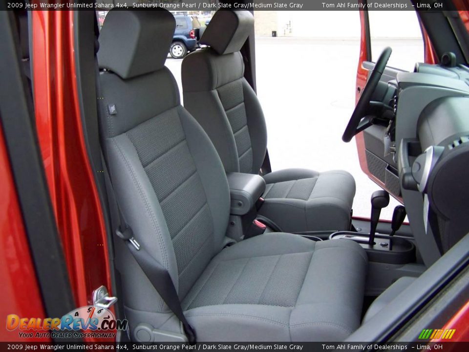 2009 Jeep Wrangler Unlimited Sahara 4x4 Sunburst Orange Pearl / Dark Slate Gray/Medium Slate Gray Photo #12