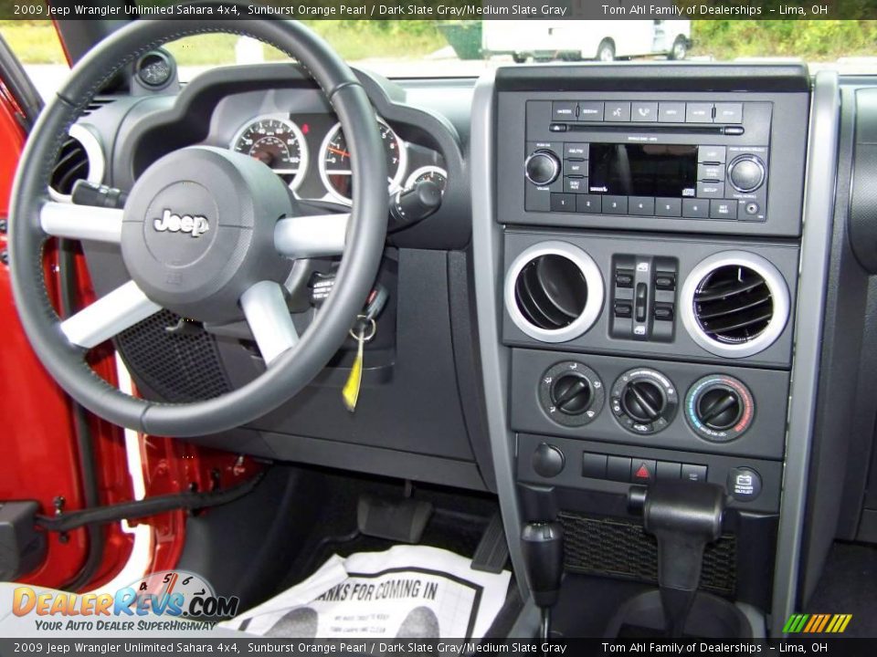 2009 Jeep Wrangler Unlimited Sahara 4x4 Sunburst Orange Pearl / Dark Slate Gray/Medium Slate Gray Photo #13