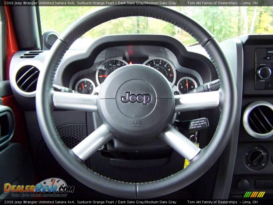 2009 Jeep Wrangler Unlimited Sahara 4x4 Sunburst Orange Pearl / Dark Slate Gray/Medium Slate Gray Photo #16