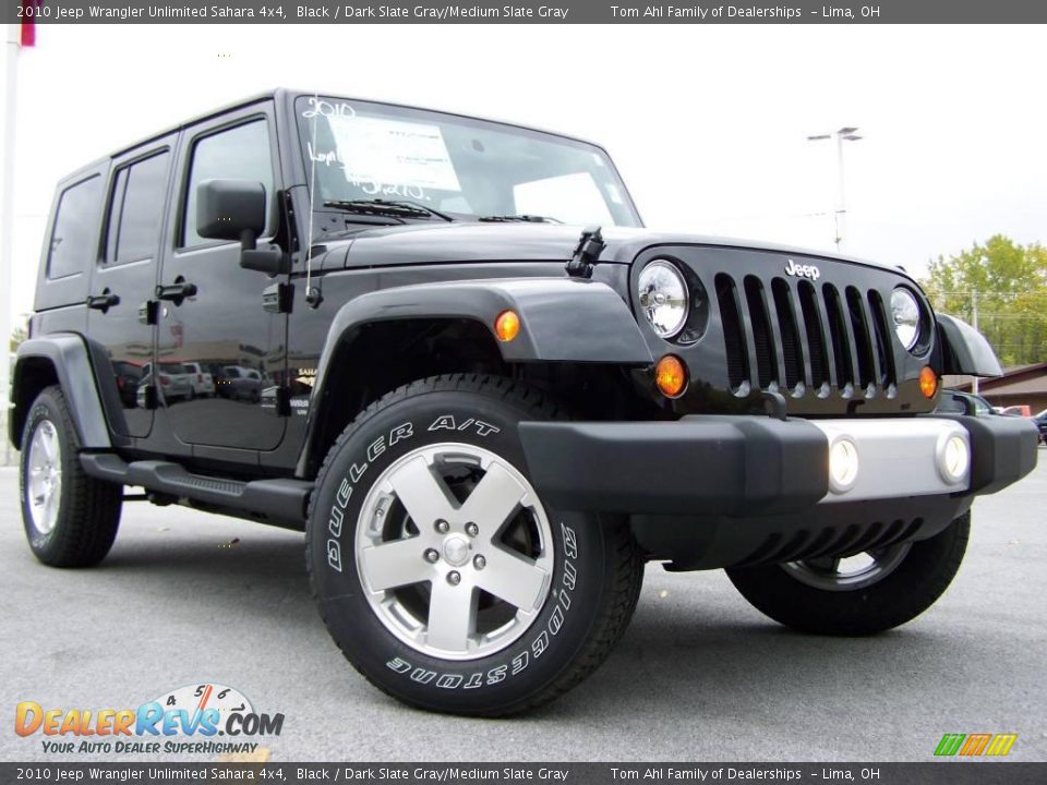 2010 Jeep Wrangler Unlimited Sahara 4x4 Black / Dark Slate Gray/Medium Slate Gray Photo #1