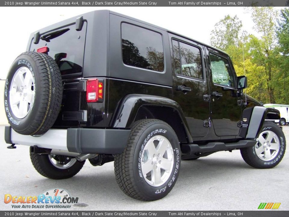 2010 Jeep Wrangler Unlimited Sahara 4x4 Black / Dark Slate Gray/Medium Slate Gray Photo #7
