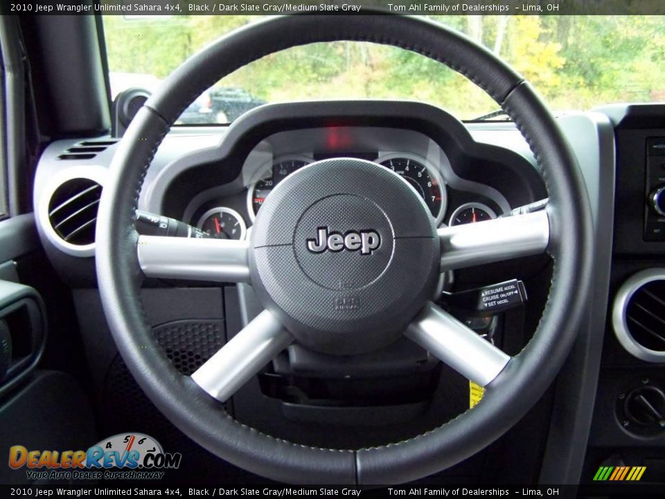 2010 Jeep Wrangler Unlimited Sahara 4x4 Black / Dark Slate Gray/Medium Slate Gray Photo #16