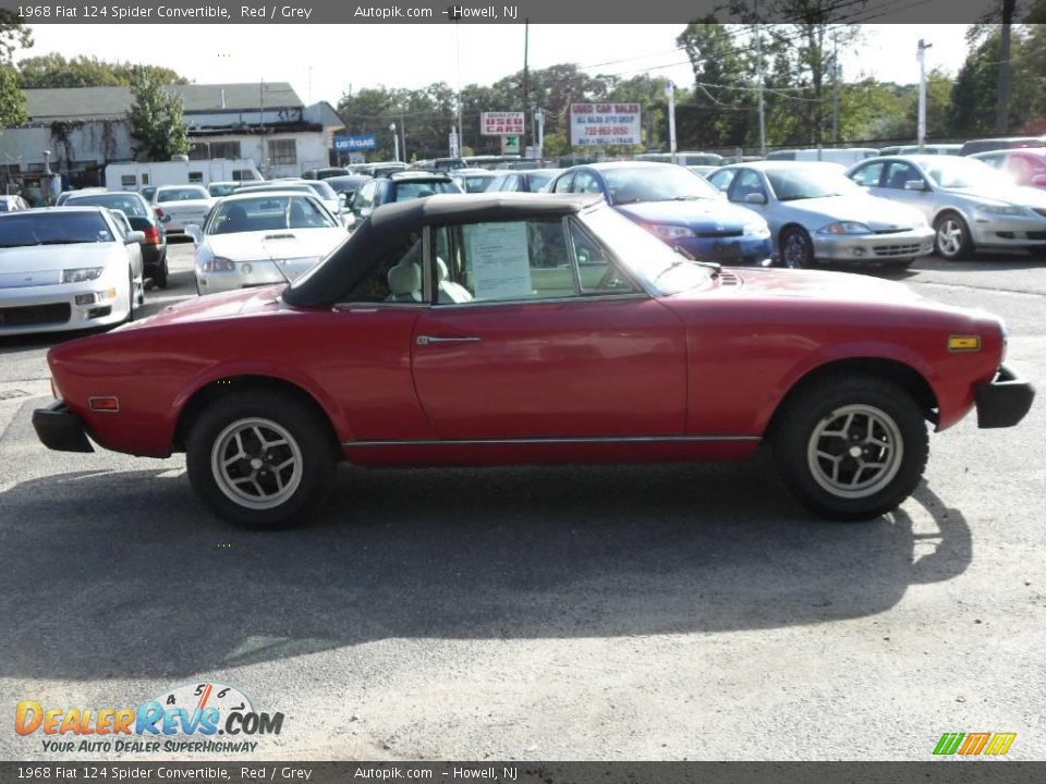 1968 Fiat 124 Spider Convertible Red / Grey Photo #4