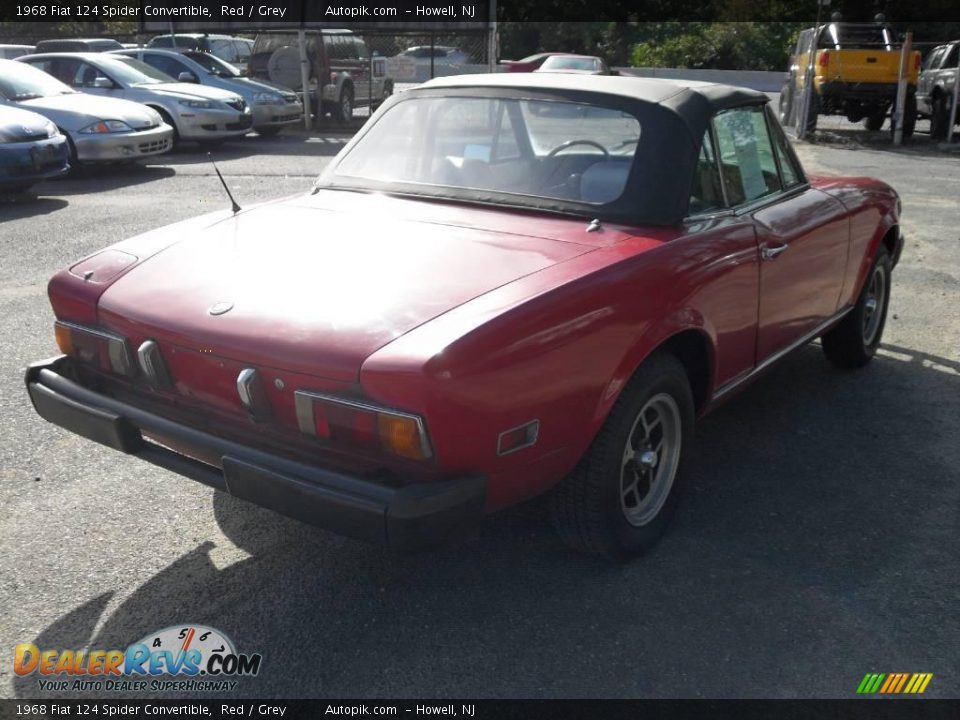 1968 Fiat 124 Spider Convertible Red / Grey Photo #5