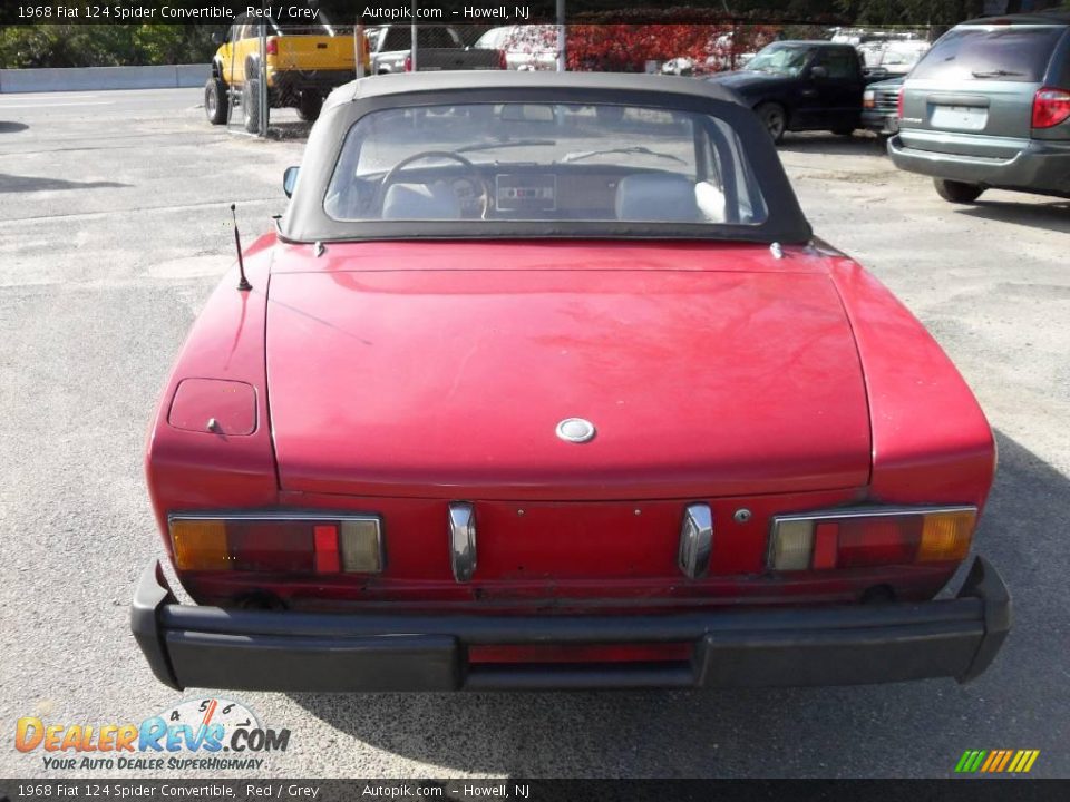 1968 Fiat 124 Spider Convertible Red / Grey Photo #6