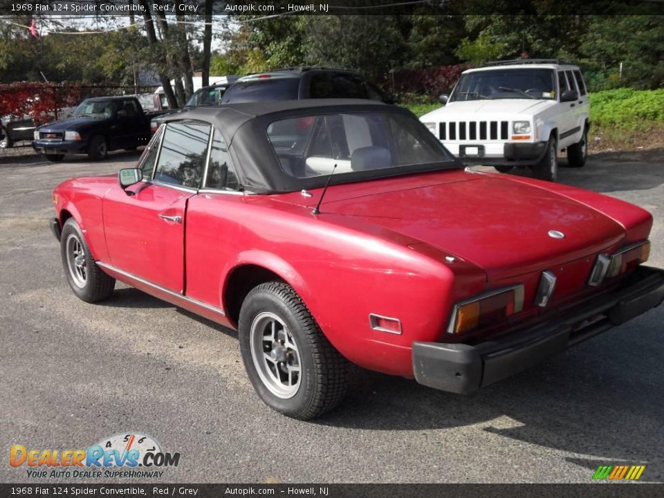 1968 Fiat 124 Spider Convertible Red / Grey Photo #7
