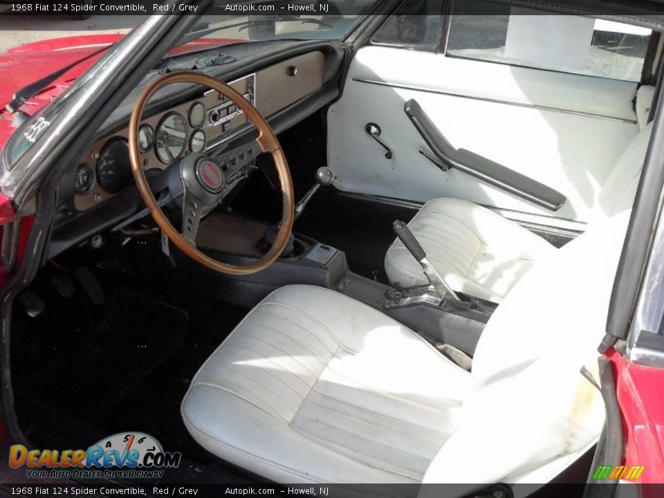1968 Fiat 124 Spider Convertible Red / Grey Photo #9