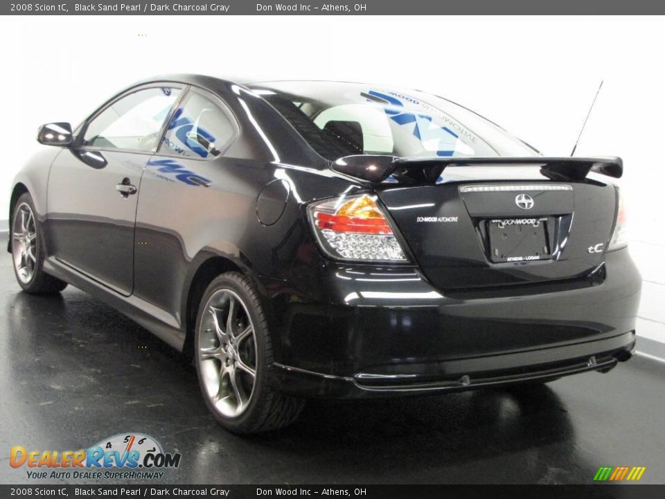 2008 Scion tC Black Sand Pearl / Dark Charcoal Gray Photo #3