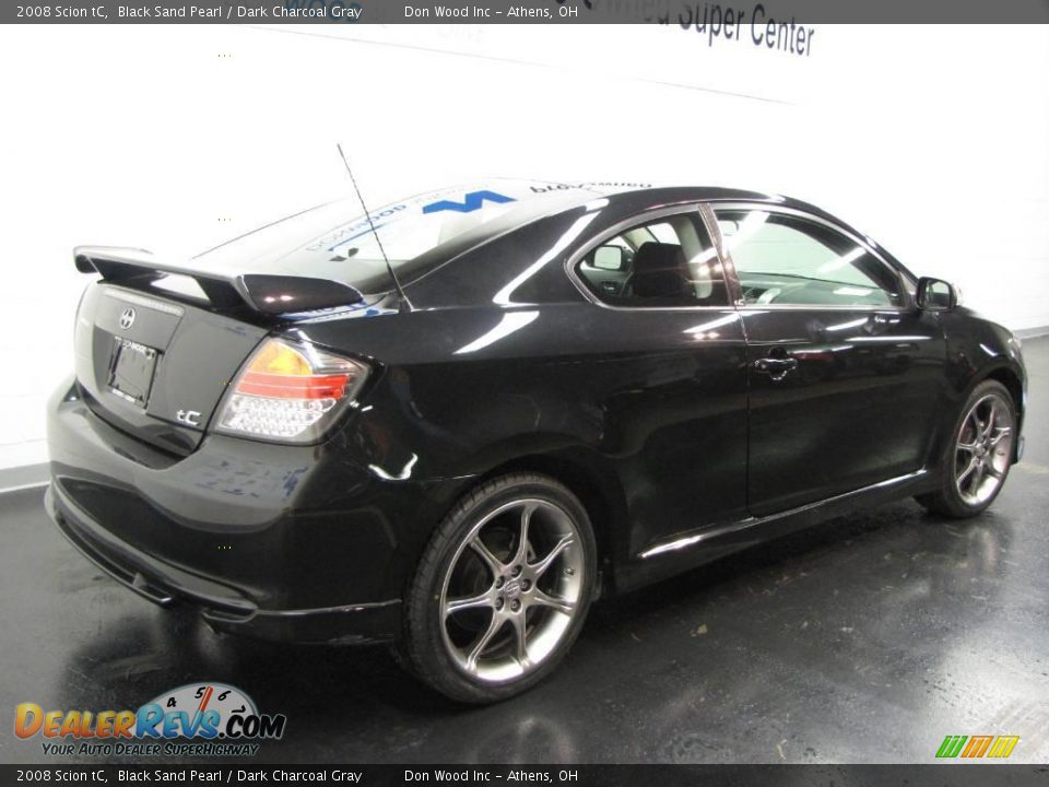 2008 Scion tC Black Sand Pearl / Dark Charcoal Gray Photo #4
