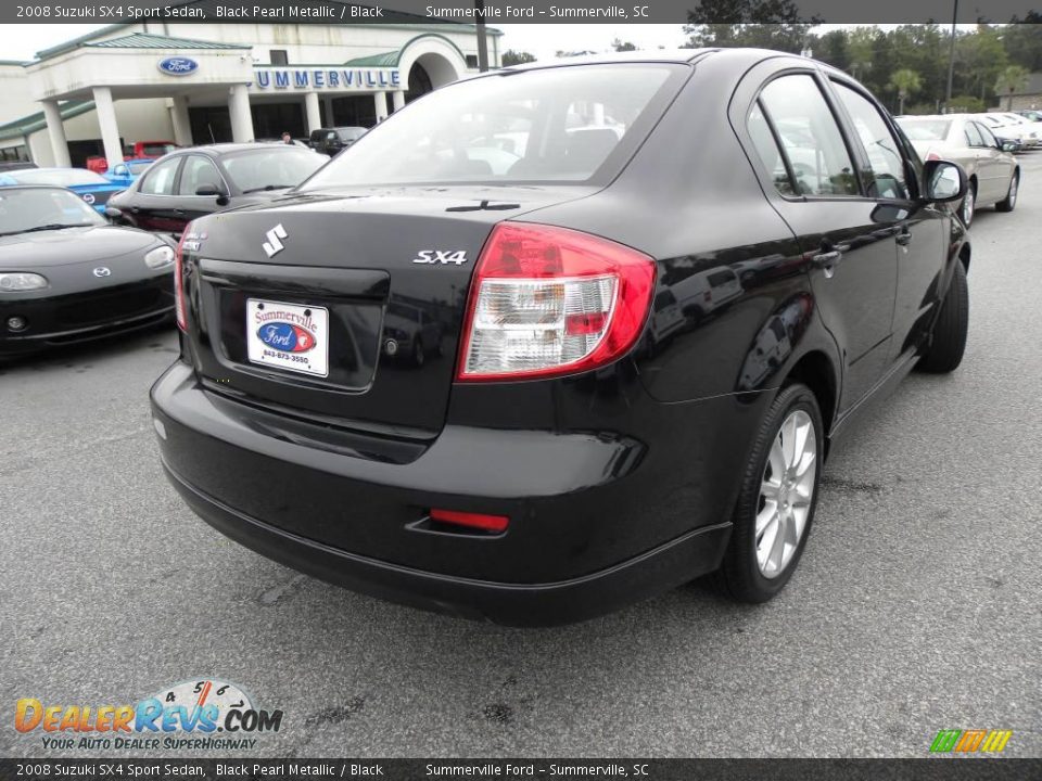 2008 Suzuki SX4 Sport Sedan Black Pearl Metallic / Black Photo #12