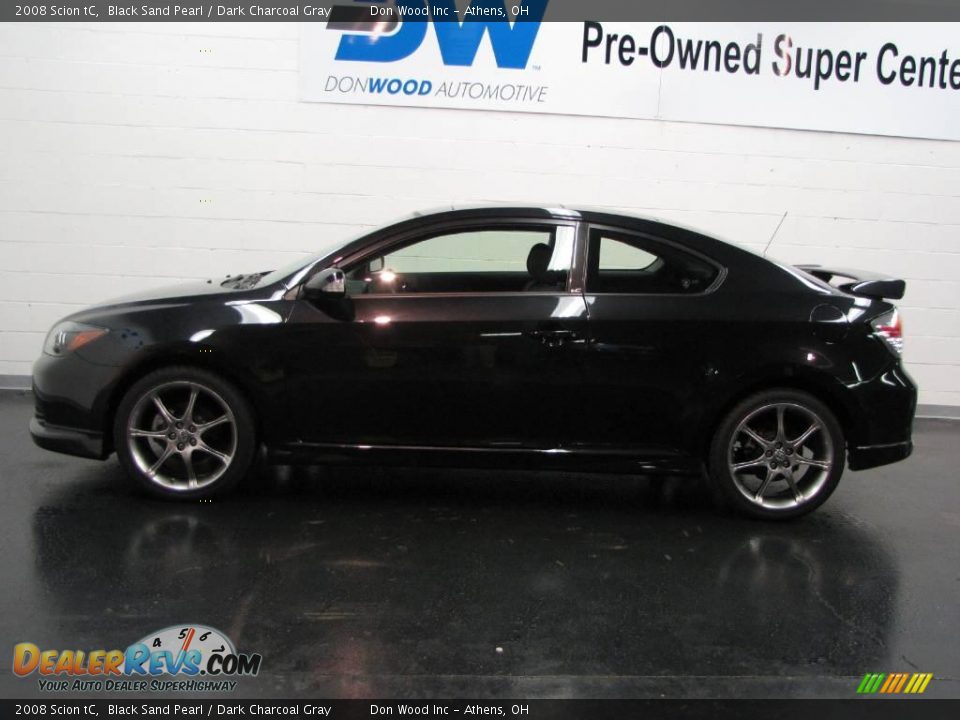 2008 Scion tC Black Sand Pearl / Dark Charcoal Gray Photo #5