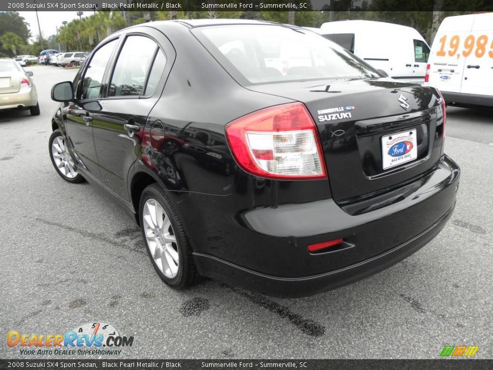 2008 Suzuki SX4 Sport Sedan Black Pearl Metallic / Black Photo #14
