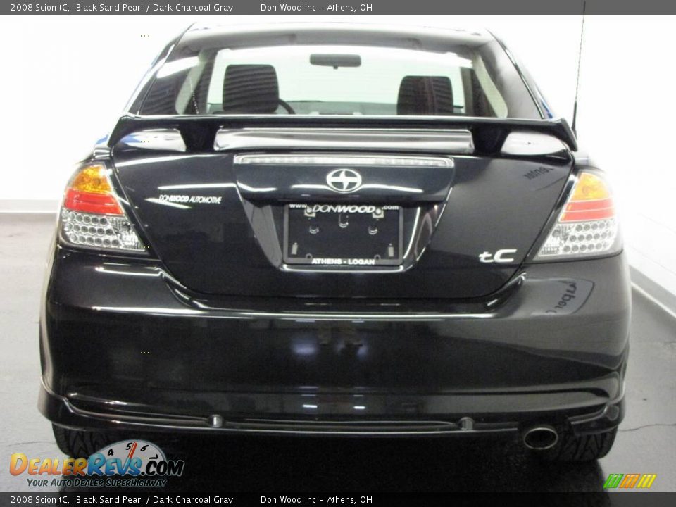 2008 Scion tC Black Sand Pearl / Dark Charcoal Gray Photo #7