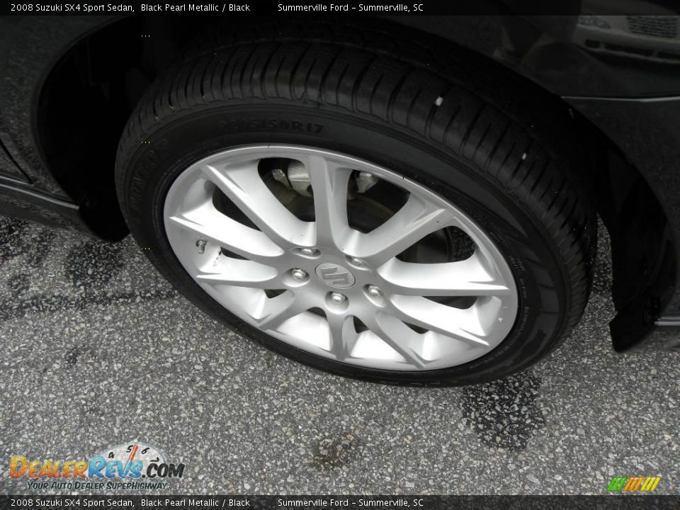 2008 Suzuki SX4 Sport Sedan Black Pearl Metallic / Black Photo #15