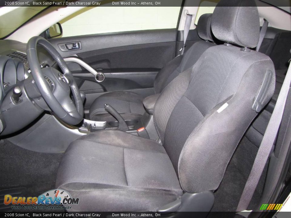 2008 Scion tC Black Sand Pearl / Dark Charcoal Gray Photo #9