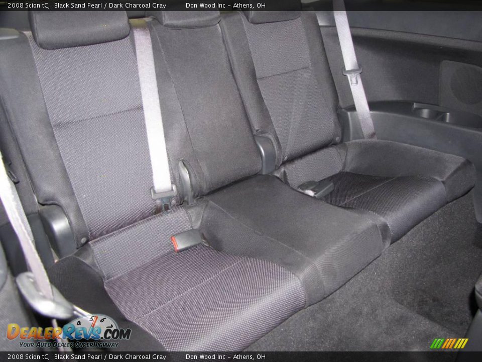 2008 Scion tC Black Sand Pearl / Dark Charcoal Gray Photo #12