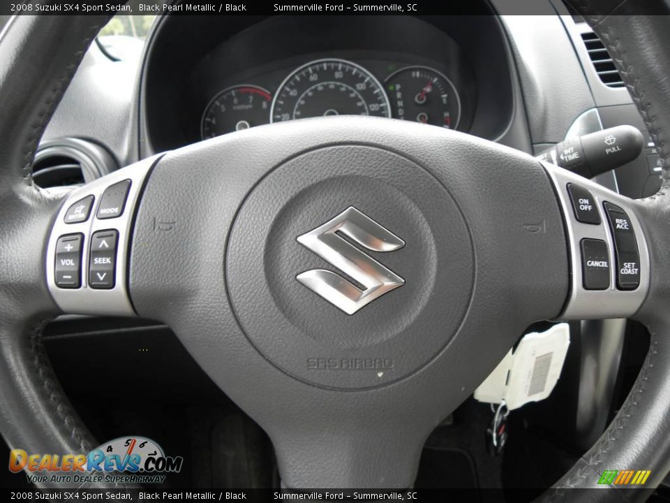 2008 Suzuki SX4 Sport Sedan Black Pearl Metallic / Black Photo #20