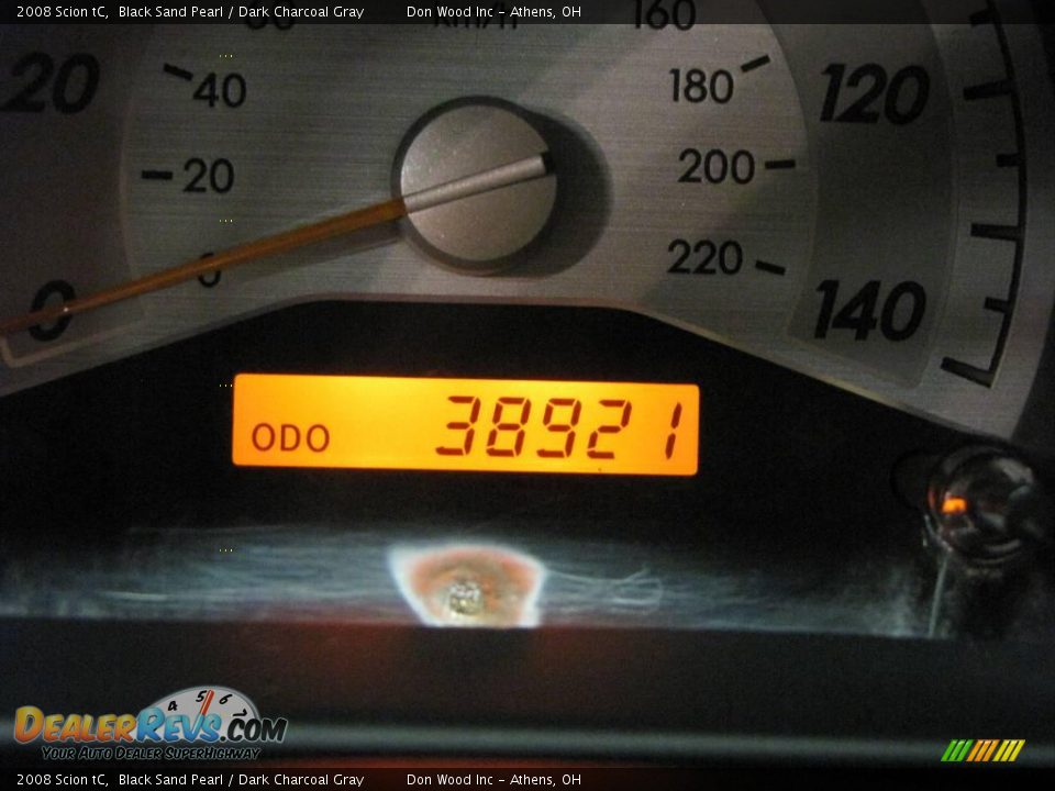 2008 Scion tC Black Sand Pearl / Dark Charcoal Gray Photo #16