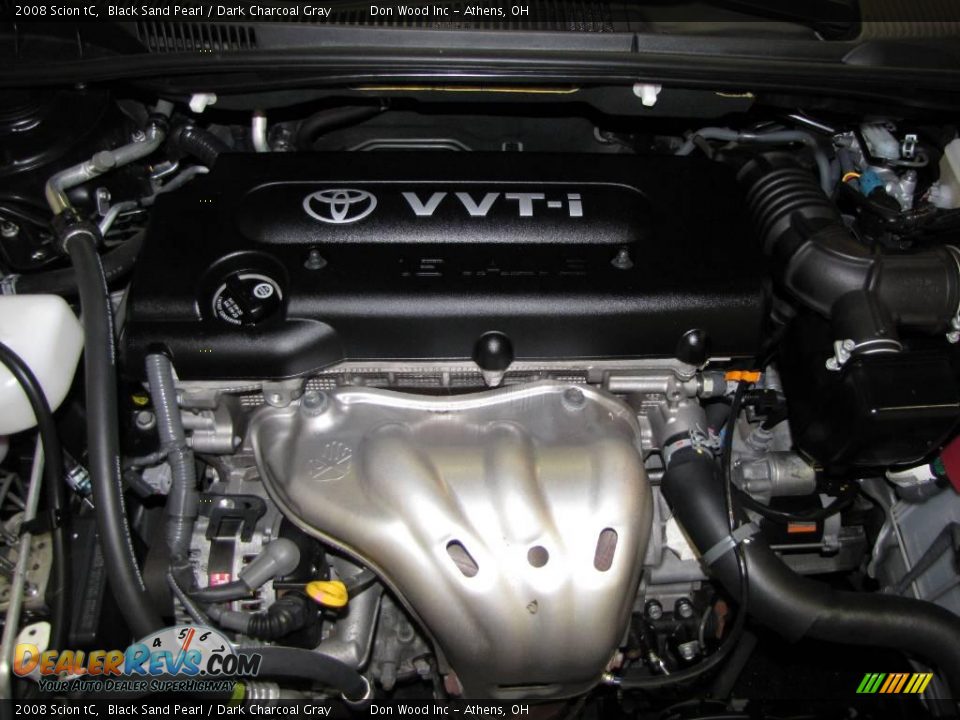 2008 Scion tC Black Sand Pearl / Dark Charcoal Gray Photo #19