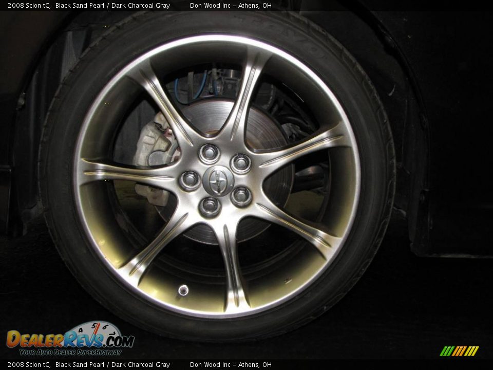 2008 Scion tC Black Sand Pearl / Dark Charcoal Gray Photo #20