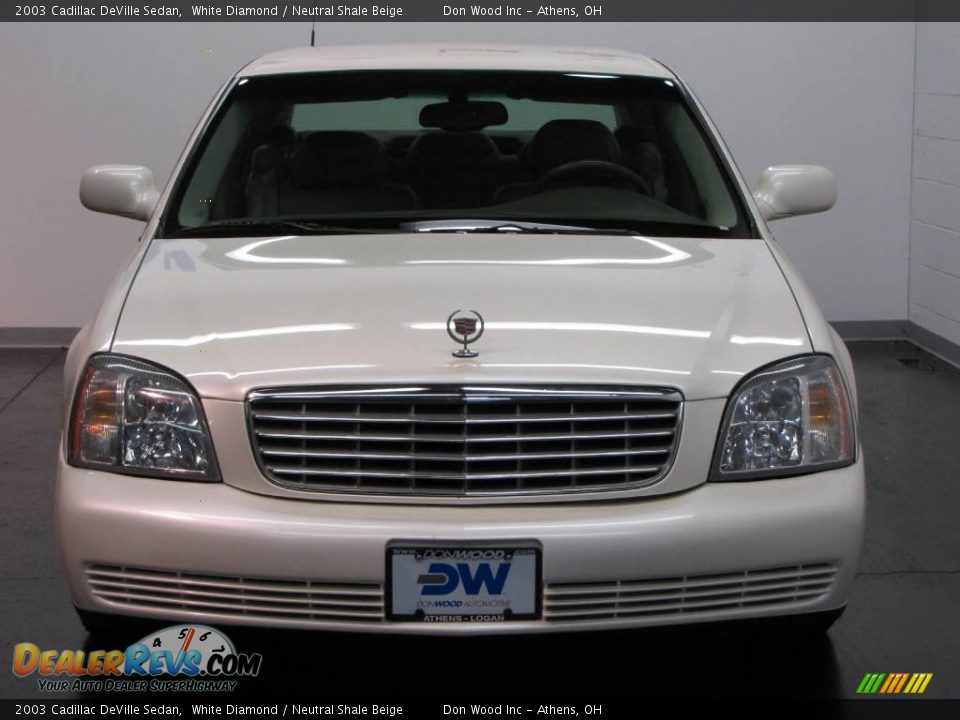 2003 Cadillac DeVille Sedan White Diamond / Neutral Shale Beige Photo #8