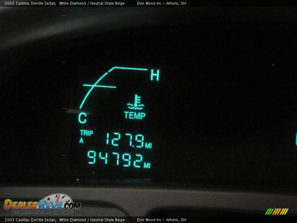 2003 Cadillac DeVille Sedan White Diamond / Neutral Shale Beige Photo #19