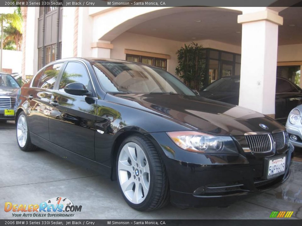 2006 BMW 3 Series 330i Sedan Jet Black / Grey Photo #1
