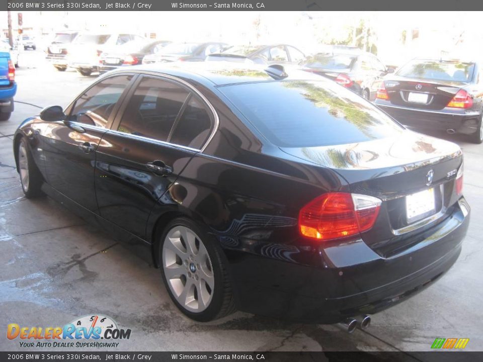 2006 BMW 3 Series 330i Sedan Jet Black / Grey Photo #5