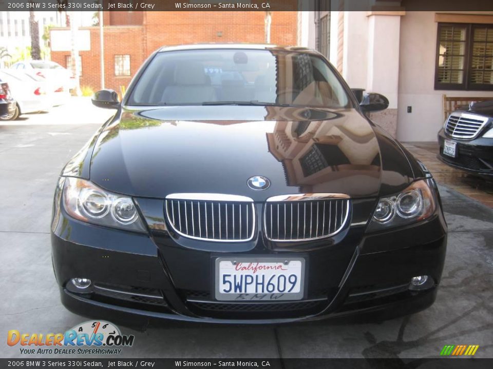 2006 BMW 3 Series 330i Sedan Jet Black / Grey Photo #6